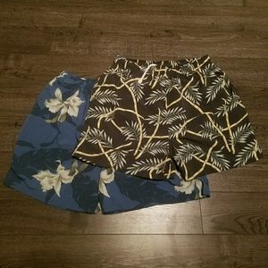 Lot of 2 Tommy Bahama swim trunks SZ Large floral
